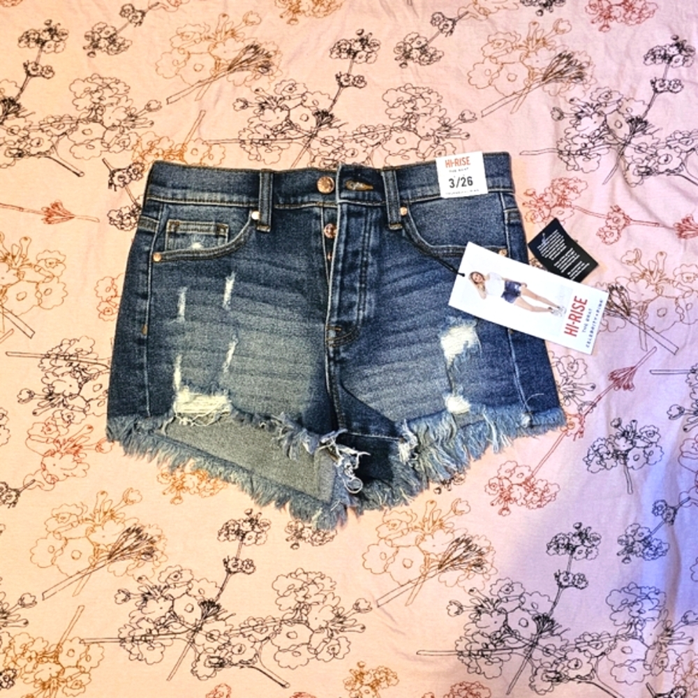 Celebrity Pink Hi-Rise The Brat cut-off shorts